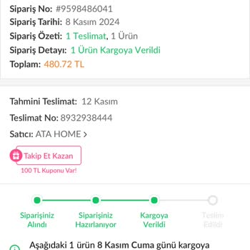 Kargo Sorunu Ve Yetersiz Müşteri Hizmetiyle Karşılaştım