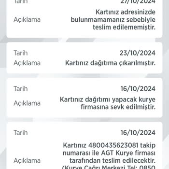 Teslim Edilemeyen Kart Ve İletişim Sorunu