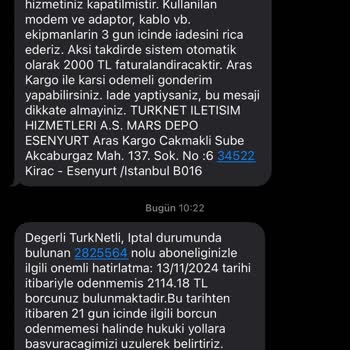 Yanlış Modem Ücreti Ve Yanıltıcı Borç Bildirimi