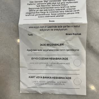 İade Kesintisi Ve Yetersiz Bilgilendirme Sorunu