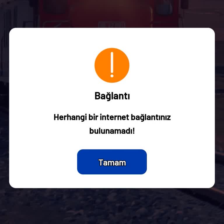 E-Bilet Uygulamasında Bağlantı Sorunu