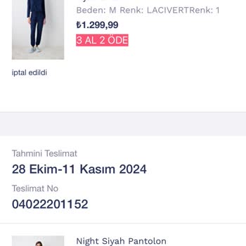 Penti Uygulamasında Stok Sorunu Ve Geciken İptal