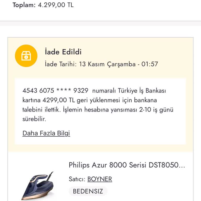 Yanlış İade Bildirimiyle Mağduriyet Yaşıyorum