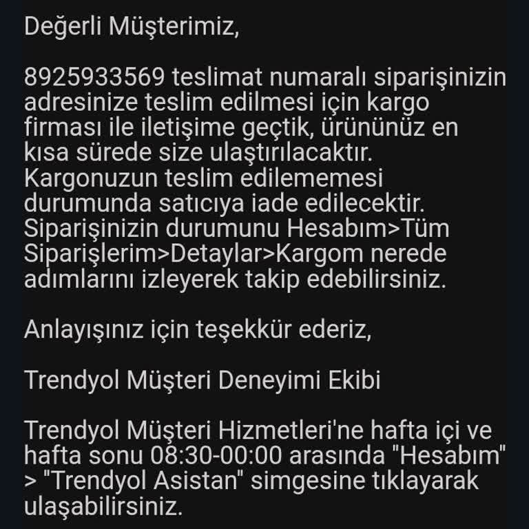 Trendyol Ekspres İle Kargo Mağduriyeti