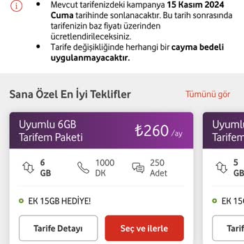 Emekli Müşteriye Uygun Tarife Talebi