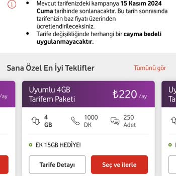 Emekli Müşteriye Uygun Tarife Talebi