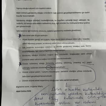 H&M'den Aldığım Ayakkabının İade Sorunu