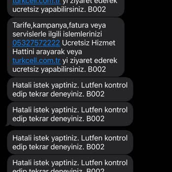 Turkcell Mobil Uygulamada SMS Ayarları Sorunu Ve 2200 Hata Mesajı