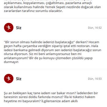 Yemeksepeti'nde İade Sorunu Ve Müşteri Hizmetleri Cevapsızlığı