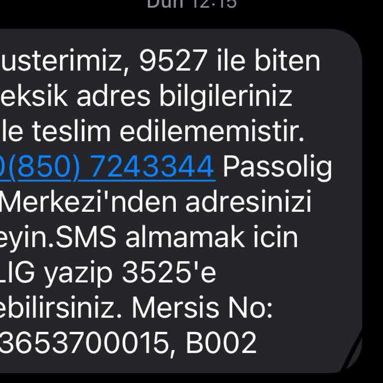 Passolig Kart Teslimatında Adres Sorunu