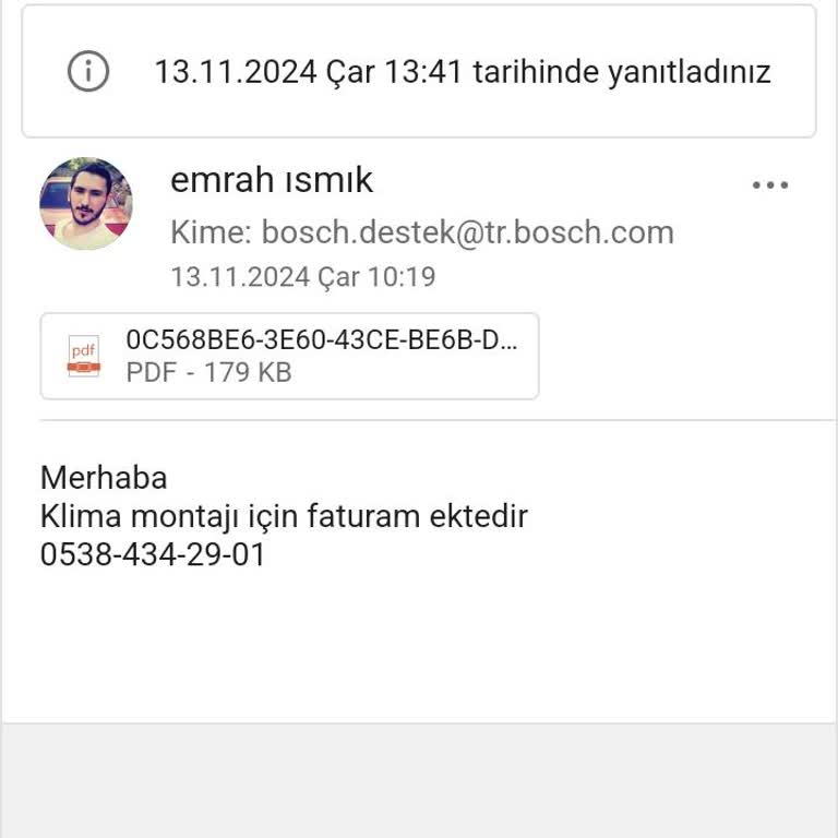 Bosch Klima Montaj Sorunu Ve İletişim Aksaklığı