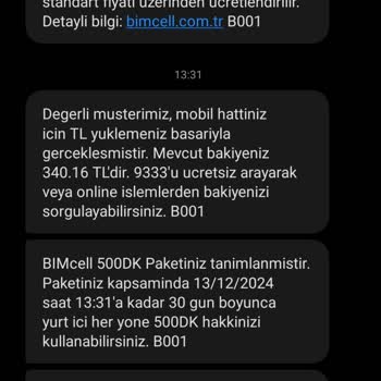 Bimcell Paket Karmaşası Ve Ulaşılmaz Müşteri Hizmetleri