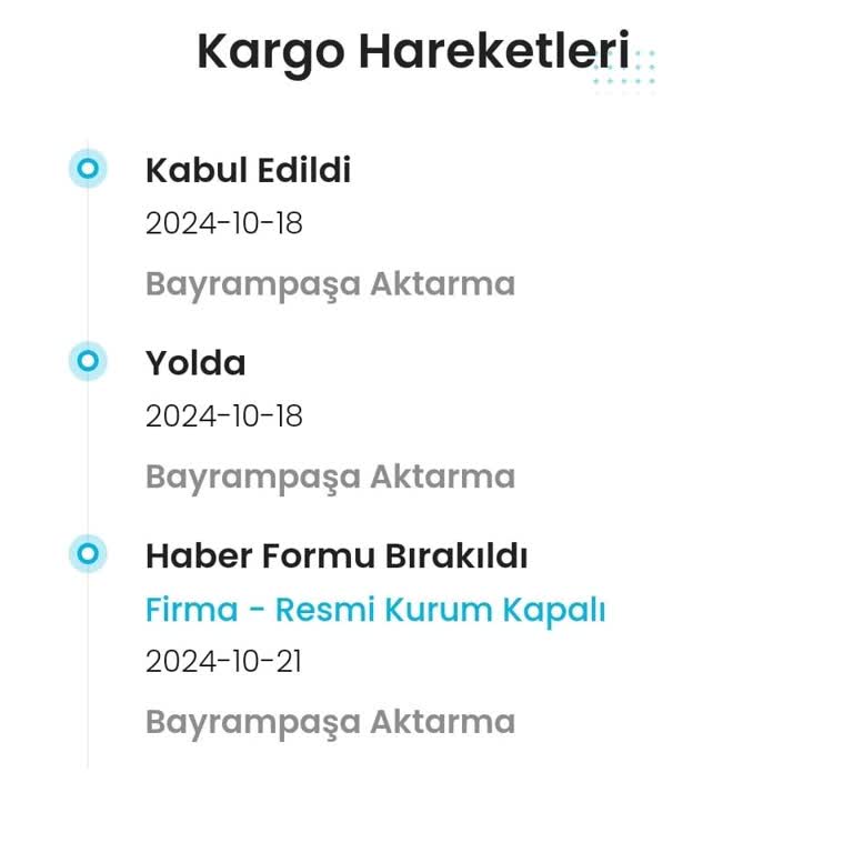 Zara Siparişimde Kargo Bilgilendirme Sorunu