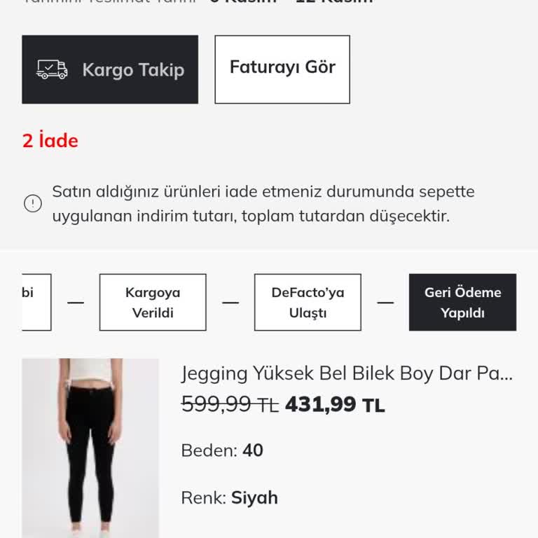 DeFacto İade Sürecinde Para İadesi Sorunu