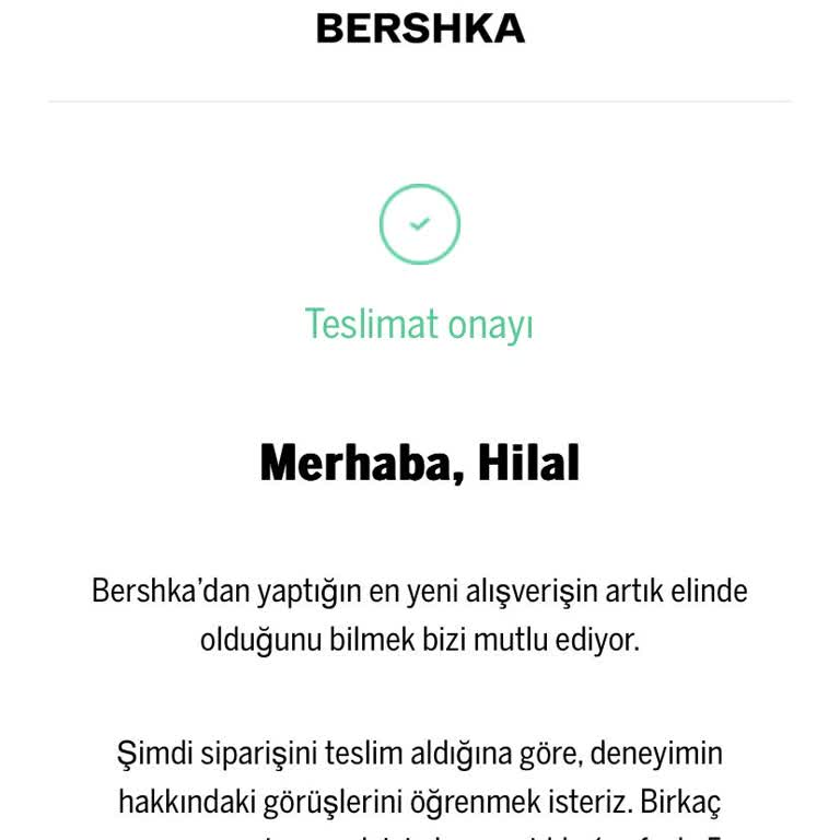 Bershka'dan Kargom Kayboldu, İade Yapılmadı!