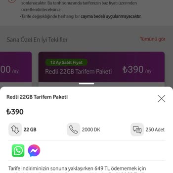 Vodafone Tarife Değişikliği Ve Fiyat Artışı Sorunu