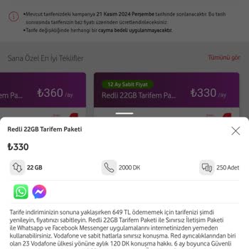 Vodafone Tarife Değişikliği Ve Fiyat Artışı Sorunu