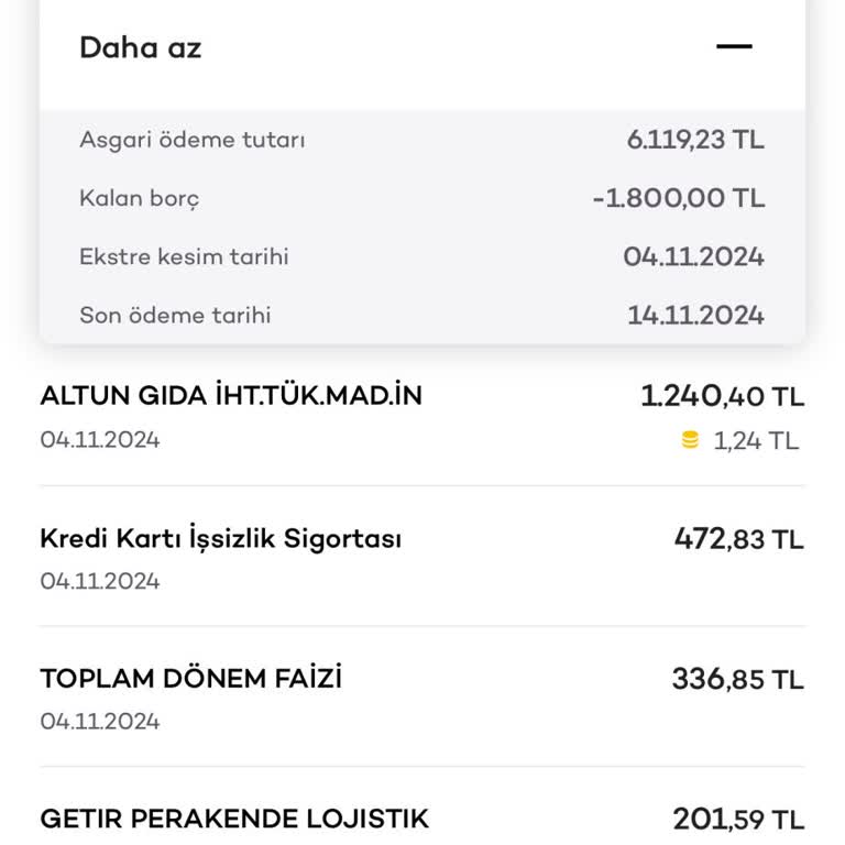 Kafa Karıştıran Ekstre Borcu