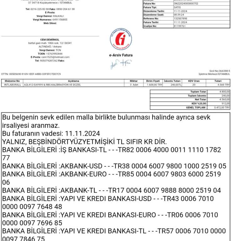 Bilinmeyen Firmadan Gelen Yanıltıcı Fatura Mesajı