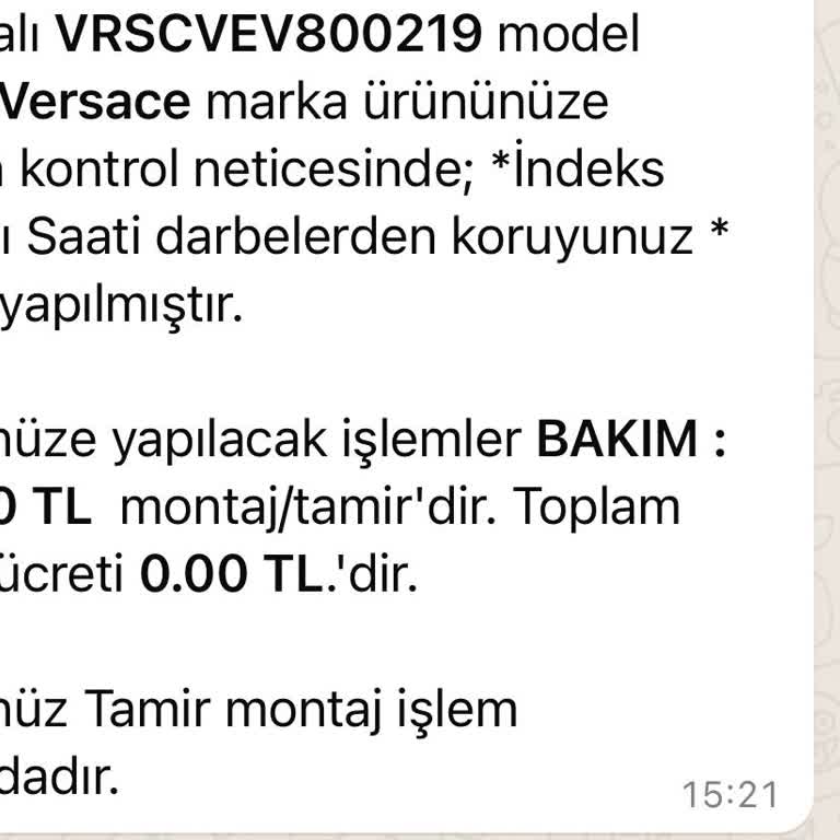 Versace Saatte Sürekli Gösterge Problemi Ve Güven Kaybı