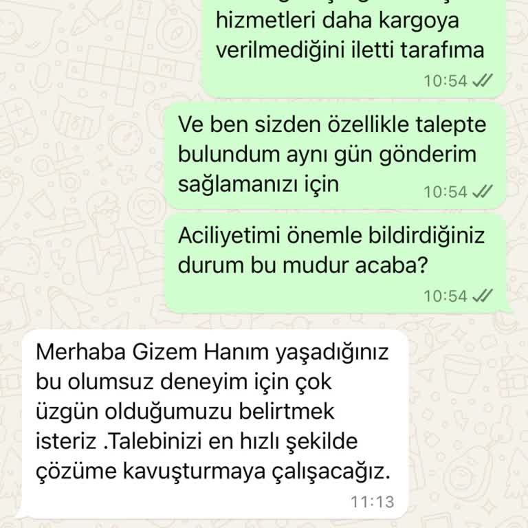 Teslim Edilmeyen Sipariş Ve İlgisiz Hizmet