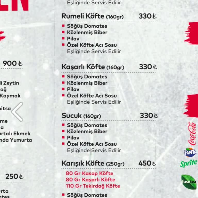 Köfteci Sergen'de Beklenmedik Menü Farklılıkları