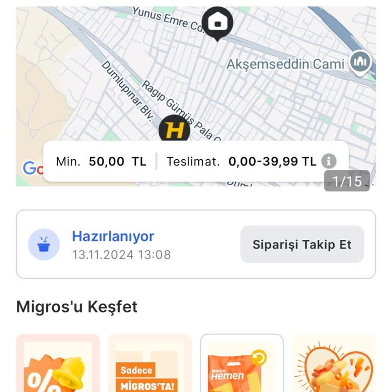 Migros Hemen'in Teslimat Süresi Hayal Kırıklığı Yarattı