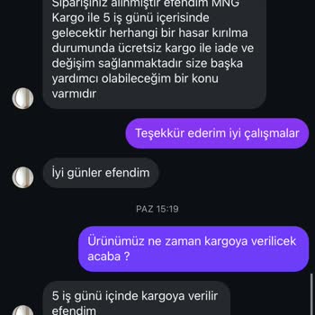 Sipariş Sorunu Ve İletişim Engeli