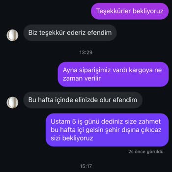 Sipariş Sorunu Ve İletişim Engeli