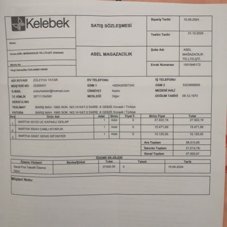 Kelebek Mobilya Teslimatında Sürekli Gecikme Ve Bahaneler