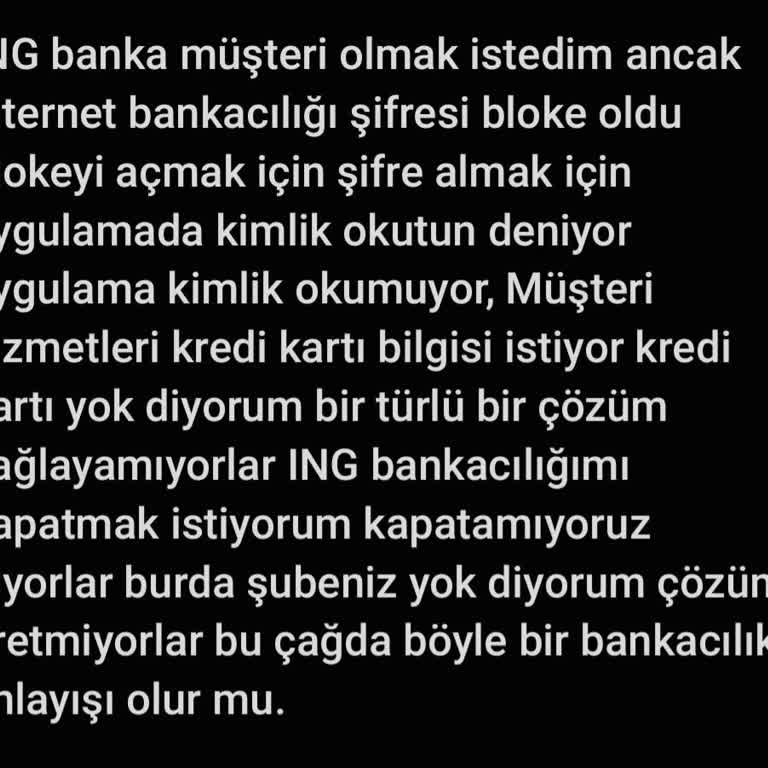 ING Banka İle İnternet Bankacılığı Çıkmazı
