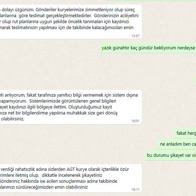AGT Kurye İle Teslimat Sorunu Ve İletişim Eksikliği