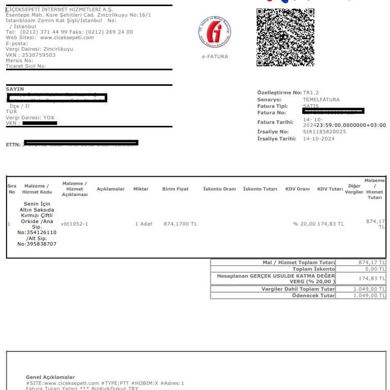 Yanlış Fatura Düzenlemesi Ve Ulaşılmaz Müşteri Hizmeti