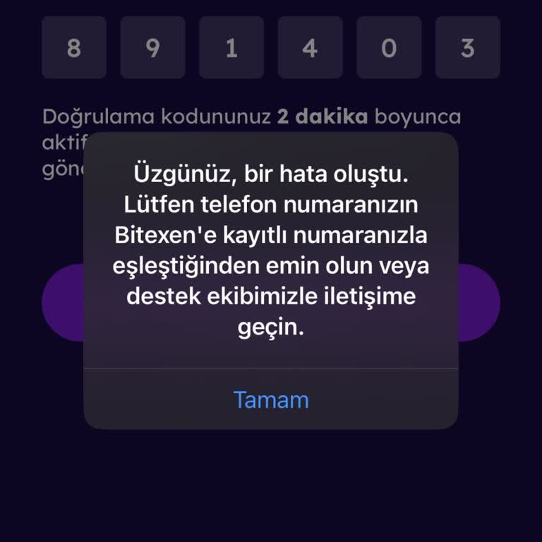 Bitexen'de Telefon Numarası Hatası İle Coin Aktarma Sorunu