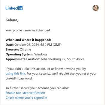 LinkedIn Hesabım Başkasının Kontrolünde