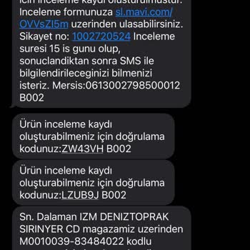 Mavi Pantolonlarda Kalite Sorunu Ve İade Talebi