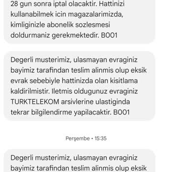 Türk Telekom'un Evrak Sorunu Ve Hattımın Kapatılması