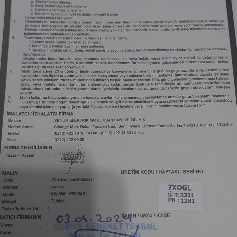 Arnica Kahve Makinesi Hayal Kırıklığı: İade Ve Piyasadan Toplanma Talebi