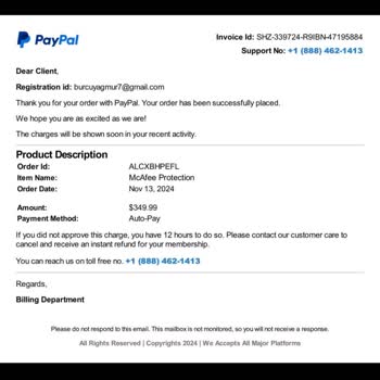 Habersiz PayPal İşlemleri Ve Kişisel Bilgilerin Kullanımı