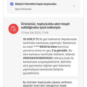 İndirim Döneminde İptal Edilen Sipariş Mağduriyeti