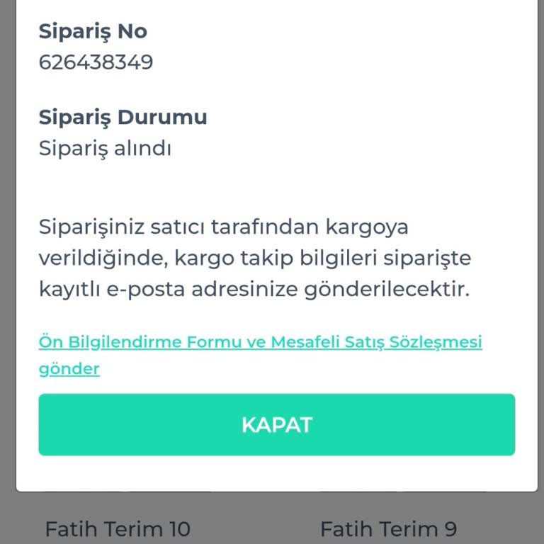 İptal Edilemeyen Sipariş Mağduriyeti