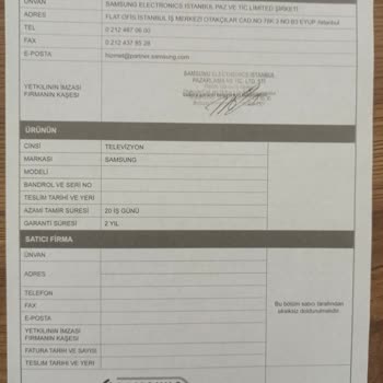 Samsung TV'de Kronik Panel Arızası Ve Yetersiz Destek