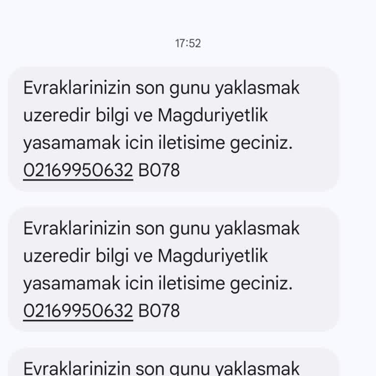 Yanıltıcı SMS İle Hukuki Tehdit