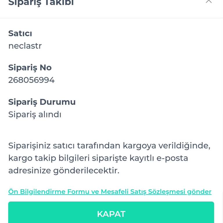 20 Gündür Bekleyen Sipariş Sorunu