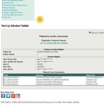 UPS Kargo Teslimatında Yaşanan Sorunlar Ve Gecikmeler