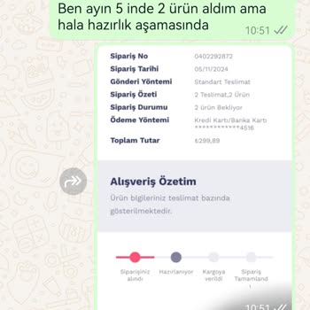 Penti'den Aldığım Ürünler Hala Hazırlık Aşamasında