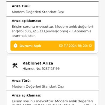 Kablo Net İle Bağlantı Sorunu Ve Yetersiz Hizmet