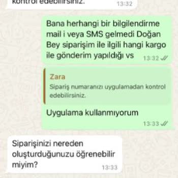 Zara Online Alışverişte İptal Ve İletişim Sorunu