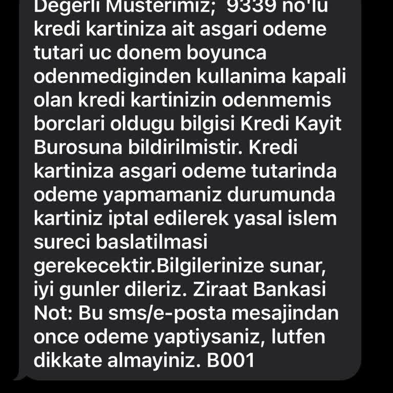 Ziraat Bankası'nın Yetersiz Taksitlendirme Seçenekleri Ve Müşteri Mağduriyeti