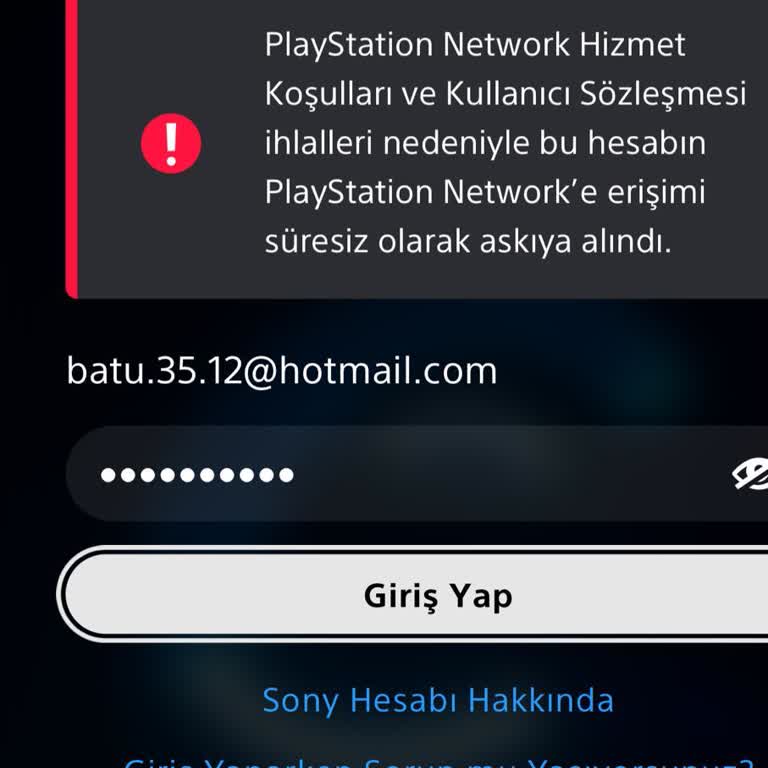 PlayStation Hesabım Haksız Yere Askıya Alındı, Mağdur Ediliyorum